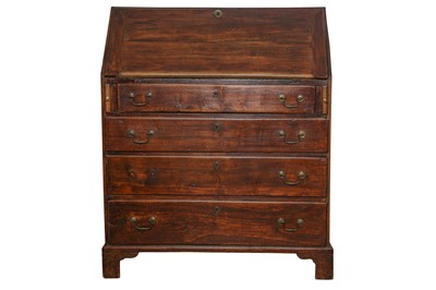Lot 67 - FROM THE ESTATE OF SIR WINSTON CHURCHILL - A GEORGE III OAK BUREAU