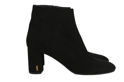 Lot 441 - Yves Saint Laurent Black Heeled Boot - Size 40