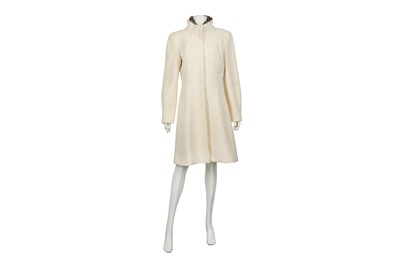 Lot 270 - Roberto Cavalli Cream Cashmere Coat - Size 42