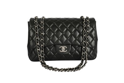 Lot 468 - Chanel Black Jumbo Single Flap Bag