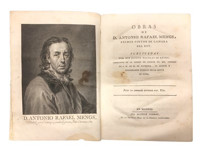 Lot 502 - Art & Literature.- Mengs  & de Azar Obras de D. Antonio Rafael Mengs