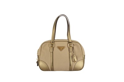 Lot 236 - Prada Metallic Beige Bowling Bag