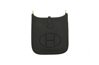 Lot 304 - Hermes Black Clemence Evelyne TPM