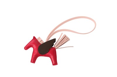 Lot 9 - Hermes Rose Tri-colour Rodeo Pegase PM Charm