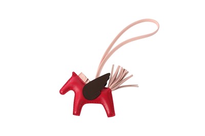 Lot 7 - Hermes Rose Tri-colour Rodeo Pegase PM Charm