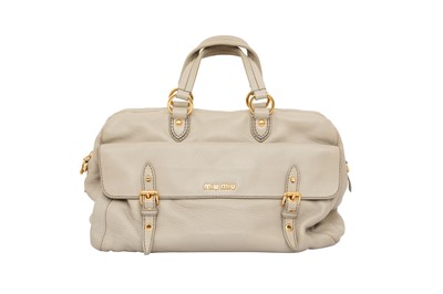 Lot 81 - Miu Miu Grey Bowler Bag