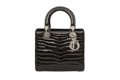 Lot 471 - λ Christian Dior Black Crocodile Medium Lady Dior Bag