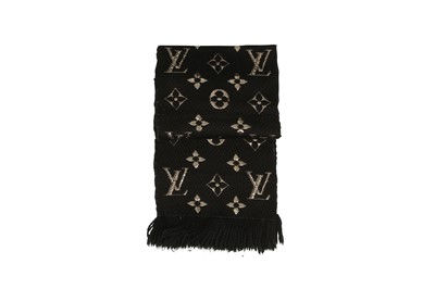 Lot 346 - Louis Vuitton Black Wool Logomania Scarf