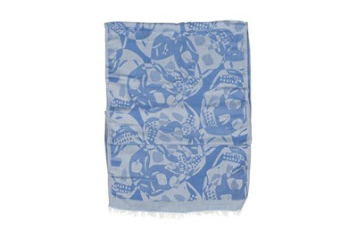Lot 109 - Alexander McQueen Blue Silk Jacquard Scarf