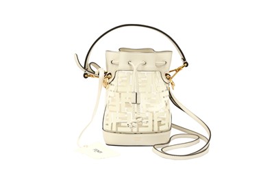 Lot 371 - Fendi White Vinyl Mon Tresor Mini Bag