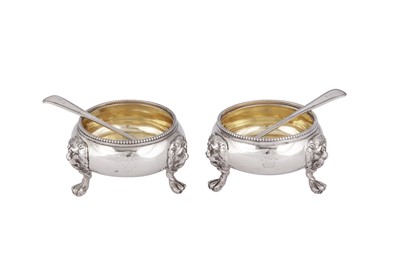 Lot 439 - A pair of Victorian sterling silver salts, London 1874 by Richards & Brown (Edward Charles Brown)