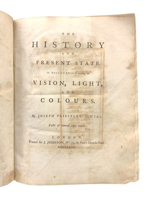 Lot 180 - Priestley: Discoveries Relating to Vision, Light, and Colours.