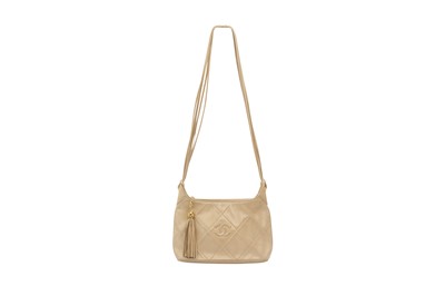 Lot 226 - Chanel Beige Quilted Tassel Crossbody Bag