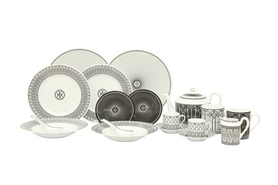 Lot 361 - Hermes 'H Deco' Porcelain Set For Two