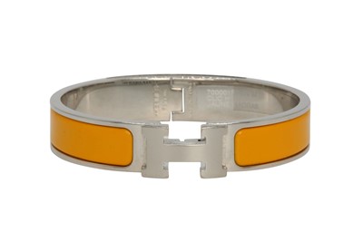 Lot 163 - Hermes Jaune Madras Enamel Clic H Bracelet  - Size PM