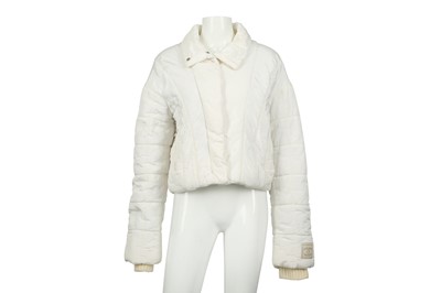 Lot 373 - Chanel White CC Logo Puffer Ski Jacket - Size 38