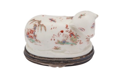 Lot 10 - A Louis XV early 18th century French silver mounted Saint Cloud porcelain snuff box, the mounts Paris 1732-38
