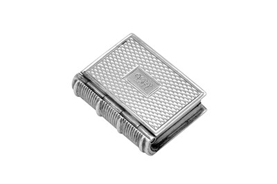 Lot 7 - A Victorian sterling silver novelty vinaigrette, Birmingham 1841 by Taylor and Perry
