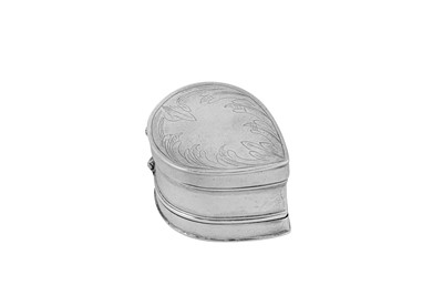 Lot 9 - A William and Mary late 17th century unmarked silver nutmeg grater, probably London circa 1690