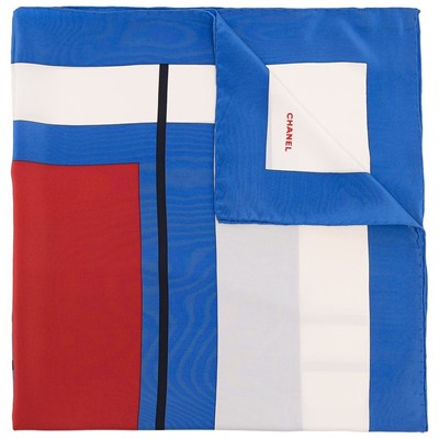 Lot 116 - Chanel CC Logo Square Silk Print Scarf