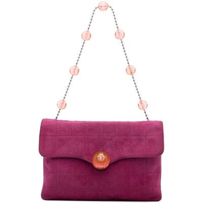 Lot 1 - Chanel Fuchsia Chocolate Bar Flap Bag