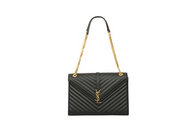 Lot 316 - Saint Laurent Black Monogram Cassandre Flap Bag