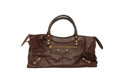 Lot 182 - Balenciaga Brown Work Motorcycle Bag