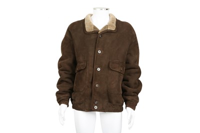 Lot 212 - Men's Loewe Brown Suede Bomber Jacket - Size 54