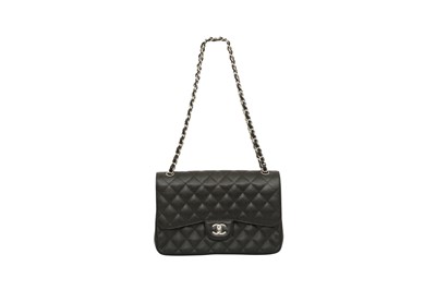 Lot 466 - Chanel Black Caviar Classic Jumbo Double Flap Bag