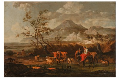 Lot 16 - CIRCLE OF NICOLAES PIETERSZOON BERCHEM (HAARLEM 1620-1683 AMSTERDAM)
