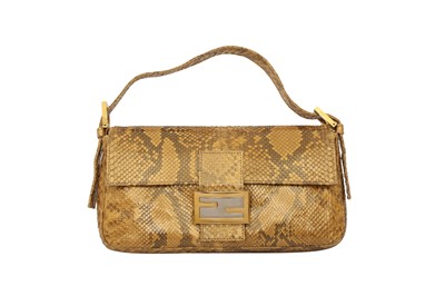 Lot 332 - λ Fendi Gold Python Baguette Bag