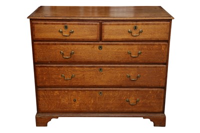 Lot 106 - A GEORGE III PROVINCIAL OAK CHEST