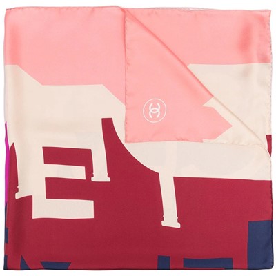 Lot 49 - Chanel Skyline Silk Print Scarf