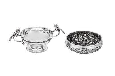 Lot 144 - A mid-20th century Lebanese silver twin handled bowl by Habis