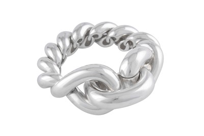 Lot 454 - Hermes Silver Torsade Horsebit Bracelet