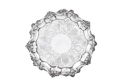 Lot 401 - An early Victorian sterling silver waiter, London 1839 by John Welby