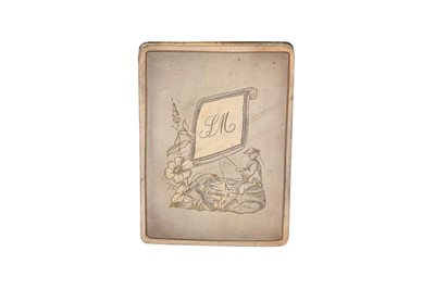 Lot 1163 - AN EARLY 20TH CENTURY GERMAN 833 STANDARD SILVER CIGARETTE CASE