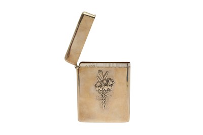Lot 31 - AN EDWARDIAN STERLING SILVER CARD CASE, LONDON 1905 BY WILLIAM COMYNS