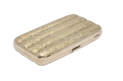 Lot 38 - AN EDWARDIAN STERLING SILVER QUADRUPLE CIGAR CASE, LONDON 1906 BY WILLIAM HAIR HASELER
