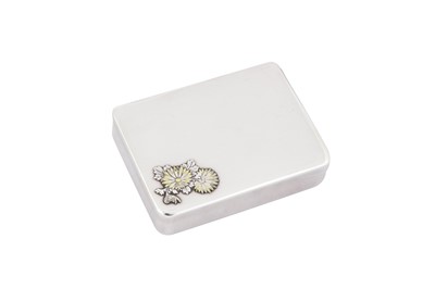 Lot 127 - An early 20th century Japanese silver and enamel box, Tokyo circa 1910 retailed by Miyamoto Shoko (active from 1880)