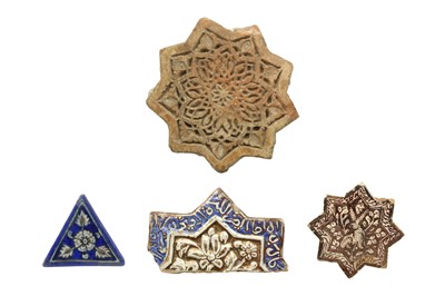Lot 215 - FOUR ILKHANID WALL TILES