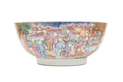 Lot 210 - A CHINESE MANDARIN PALETTE PUNCH BOWL.