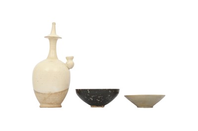 Lot 503 - THREE CHINESE EARLY POTTERY PIECES.