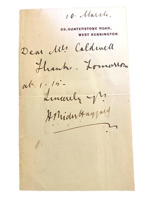 Lot 108 - Rider Haggard (H.)