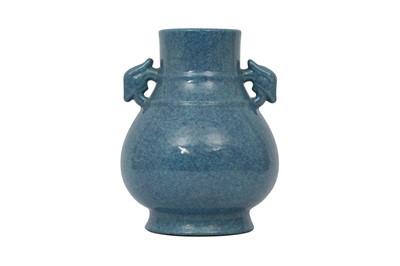 Lot 540 - A CHINESE ROBIN'S EGG-GLAZED VASE, HU.
