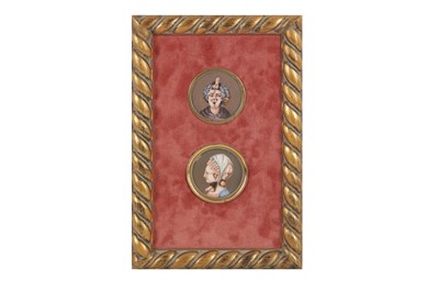 Lot 1004 - TWO EROTIC COMPOSITE MINIATURE PORTRAITS