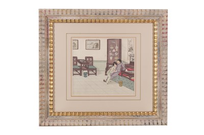 Lot 1072 - TWELVE CHINESE PAINTINGS OF EROTIC ART