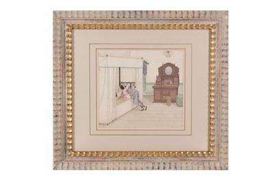 Lot 1072 - TWELVE CHINESE PAINTINGS OF EROTIC ART