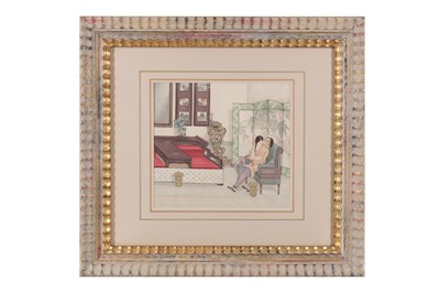 Lot 1072 - TWELVE CHINESE PAINTINGS OF EROTIC ART