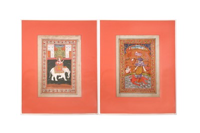 Lot 281 - TWO LOOSE KASHMIRI MANUSCRIPT ILLUSTRATIONS